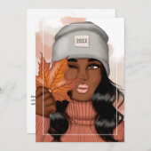 Cartes Pour Fêtes Annuelles Automne - Automne Salutation d'action de grâces (Devant / Derrière)