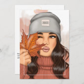 Cartes Pour Fêtes Annuelles Automne - Automne Salutation d'action de grâces (Devant / Derrière)