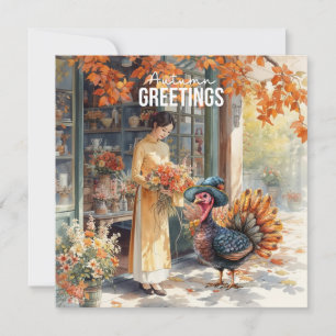 Cartes Pour Fêtes Annuelles Automne automne Turquie à Florisshop Thanksgiving