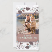 Cartes Pour Fêtes Annuelles Automne Feuilles Brown de l'automne Thanksgiving P (Devant)