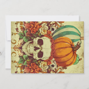 Cartes Pour Fêtes Annuelles Automne/Halloween/citrouille/squelette