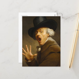 Cartes Pour Fêtes Annuelles Autoportrait, La surprise de Joseph Ducreux