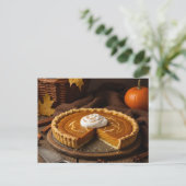 Cartes Pour Fêtes Annuelles Autumn Pumpkin Pie Postcard (Debout devant)