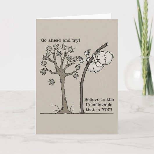 Cartes Pour Fêtes Annuelles Avancer et essayer (Devant)