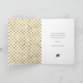 Cartes Pour Fêtes Annuelles AVEC AMOUR | Joyeux Nouvel An Script moderne Gold  (Intérieur)