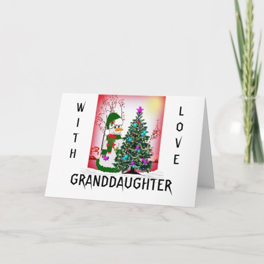 Cartes Pour Fêtes Annuelles Avec Amour Petite-fille (Devant)