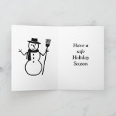 Cartes Pour Fêtes Annuelles Aventure de ski de Penguin (Intérieur)