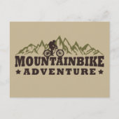 Cartes Pour Fêtes Annuelles Aventure en VTT - Vélo de Montagne (Devant)