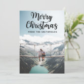 Cartes Pour Fêtes Annuelles Aventure Rustique Joyeuses Fêtes Noël (Debout devant)