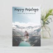 Cartes Pour Fêtes Annuelles Aventure rustique Joyeux Noël (Debout devant)
