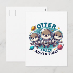 Cartes Pour Fêtes Annuelles Aventures spatiales de la loutre