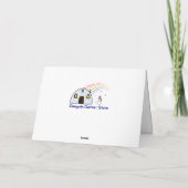 Cartes Pour Fêtes Annuelles Avion Biplane Joyeuses vacances Noël (Dos)