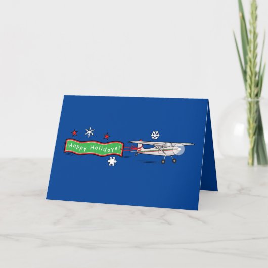 Cartes Pour Fêtes Annuelles Avion bonnes fêtes (Devant)