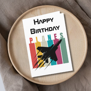 Cartes Pour Fêtes Annuelles Avions à réaction, Avion à réaction, Anniversaire 