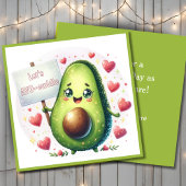 Cartes Pour Fêtes Annuelles Avo-Cuddle Cute Valentine's Day Custom