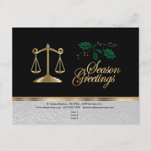 Cartes Pour Fêtes Annuelles Avocat Affaires Noël - Salons de saison