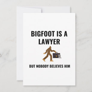 CARTES POUR FÊTES ANNUELLES AVOCAT BIGFOOT