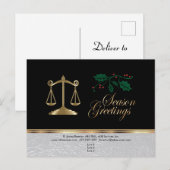 Cartes Pour Fêtes Annuelles Avocat - Noël (Devant / Derrière)