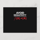 Cartes Pour Fêtes Annuelles Avoid Negativity Funny Math Puns Geometry Algèbre (Devant)