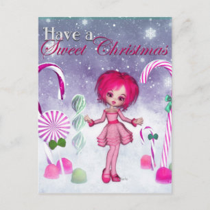 Cartes Pour Fêtes Annuelles Avoir un bon Noël :: Cookie Rose Poser Girl