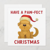 Cartes Pour Fêtes Annuelles Avoir un Noël Paw-Fest // Noël de chien mignon (Devant / Derrière)