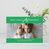 CARTES POUR FÊTES ANNUELLES AVOIR UNE PHOTO PLATE DE NOËL SAINTE JOLLY (Debout devant)