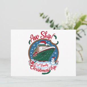Cartes Pour Fêtes Annuelles Aw Ship C'est une croisière de Noël en famille