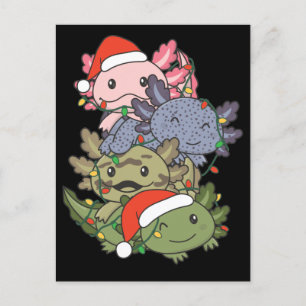 Cartes Pour Fêtes Annuelles Axolotl Arbre de Noël Animaux de Noël Axolotls