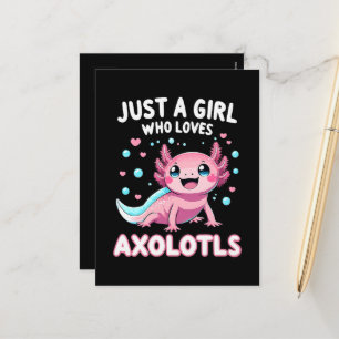 Cartes Pour Fêtes Annuelles Axolotl Kawaii Juste Une Fille Qui Aime Les Axolot