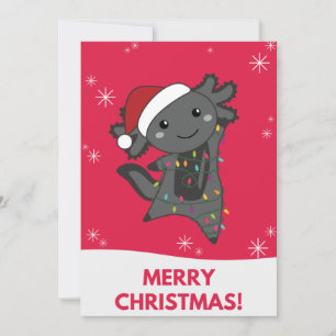 Cartes Pour Fêtes Annuelles Axolotl Merry Christmas Winter Animals Axolotls Ad