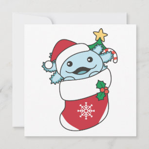 Cartes Pour Fêtes Annuelles Axolotl Noël Neige Hiver Animaux Axolotls Hol