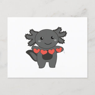 Cartes Pour Fêtes Annuelles Axolotl pour la Saint-Valentin Animaux mignons ave
