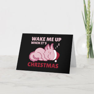 Cartes Pour Fêtes Annuelles Axolotl Réveillez-moi quand c'est Noël voiture de