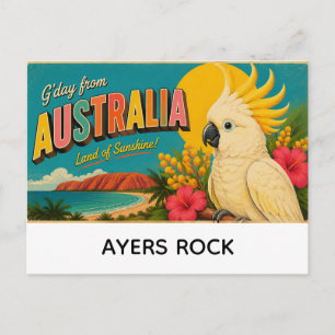 Cartes Pour Fêtes Annuelles Ayers rock, Australie salutations