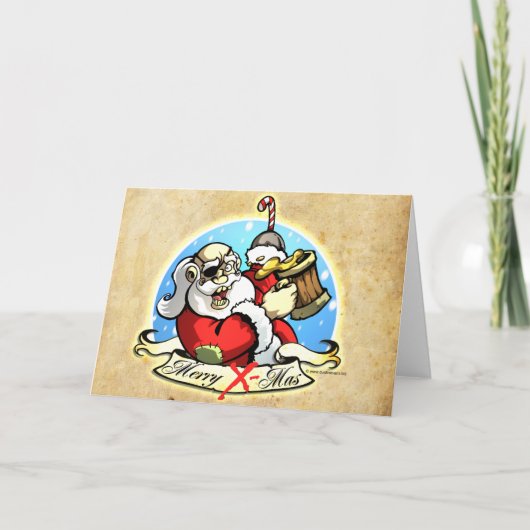 Cartes Pour Fêtes Annuelles Ayez Noël de jolly roger ! (Devant)
