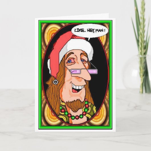 Cartes Pour Fêtes Annuelles Ayez Noël hippie (Devant)