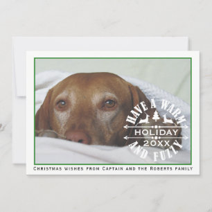 Cartes Pour Fêtes Annuelles Ayez un animal de compagnie vert de vacances chale