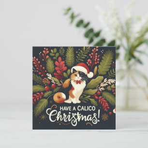 Cartes Pour Fêtes Annuelles Ayez une couronne de Noël de Calico