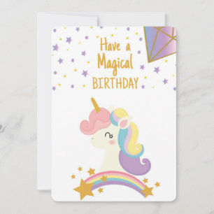 Cartes Pour Fêtes Annuelles Ayez une licorne d'anniversaire magique