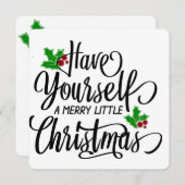 Cartes Pour Fêtes Annuelles Ayez-vous un joyeux petit Noël (Devant / Derrière)