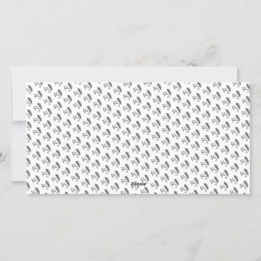 Cartes Pour Fêtes Annuelles B&W Buffalo Check Gold Brown MERRY NOËL (Dos)