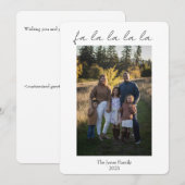 Cartes Pour Fêtes Annuelles b + w falalala moderne (Devant / Derrière)