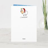 Cartes Pour Fêtes Annuelles Baa Humbug Sheep Wearing A Santa Hat Holiday (Dos)