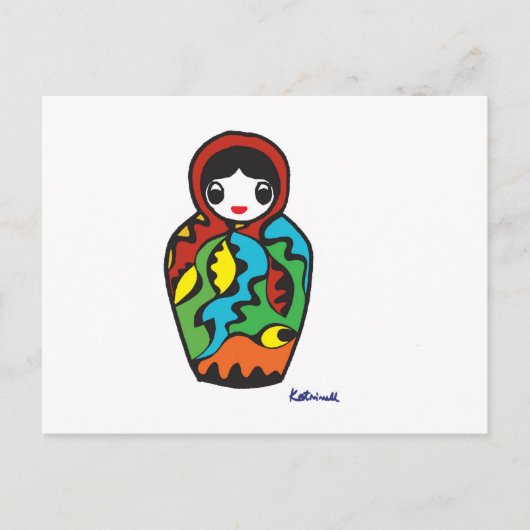 Cartes Pour Fêtes Annuelles Babushka - Matryoshka (Devant)
