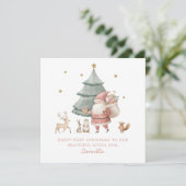 Cartes Pour Fêtes Annuelles Baby 1st Christmas Cute Teddy Bear (Debout devant)
