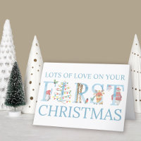 Baby Boy First Christmas mignon Animaux Personnali