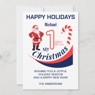 Cartes Pour Fêtes Annuelles Baby de Noël "Mon 1er Noël"