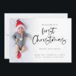 Cartes Pour Fêtes Annuelles Baby First Christmas Photo Calendrier 2026<br><div class="desc">Baby First Christmas Photo 2026 Calendrier. Disponible numériquement et imprimé. Très agréable de célébrer le premier Noël de votre bébé. Un script set ludique pour le premier Noël et le reste du texte est facile à personnaliser. Remplacez l'exemple de photo par le vôtre. Un calque de superposition de dégradé se...</div>