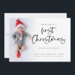 Cartes Pour Fêtes Annuelles Baby First Christmas Photo Calendrier 2026<br><div class="desc">Baby First Christmas Photo 2026 Calendrier. Disponible numériquement et imprimé. Très agréable de célébrer le premier Noël de votre bébé. Un script set ludique pour le premier Noël et le reste du texte est facile à personnaliser. Remplacez l'exemple de photo par le vôtre. Un calque de superposition de dégradé se...</div>