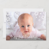 Cartes Pour Fêtes Annuelles Baby First Hanoukka Photo Star de David Script (Devant)